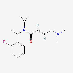 molecular formula C17H23FN2O B2440280 (E)-N-Cyclopropyl-4-(dimethylamino)-N-[1-(2-fluorophenyl)ethyl]but-2-enamide CAS No. 2411336-42-8