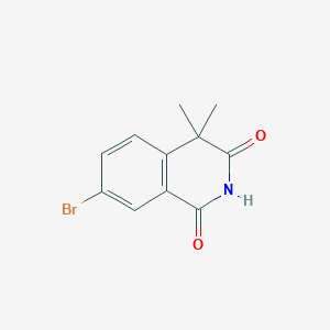 molecular formula C11H10BrNO2 B2440301 7-溴-4,4-二甲基异喹啉-1,3-二酮 CAS No. 1417641-65-6