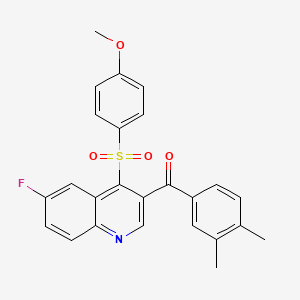 (3,4-Dimethylphenyl)(6-fluoro-4-((4-methoxyphenyl)sulfonyl)quinolin-3-yl)methanone