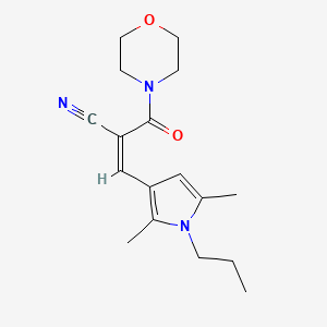 molecular formula C17H23N3O2 B2440320 (Z)-3-(2,5-dimethyl-1-propylpyrrol-3-yl)-2-(morpholine-4-carbonyl)prop-2-enenitrile CAS No. 1259233-80-1