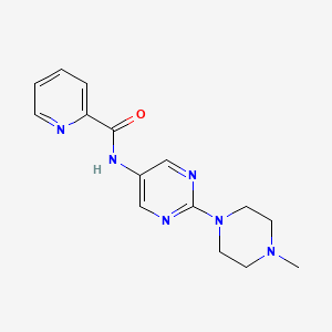 molecular formula C15H18N6O B2440327 N-(2-(4-甲基哌嗪-1-基)嘧啶-5-基)吡啶甲酰胺 CAS No. 1396809-63-4