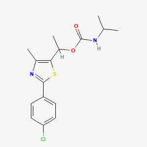 1-[2-(4-chlorophenyl)-4-methyl-1,3-thiazol-5-yl]ethyl N-isopropylcarbamate