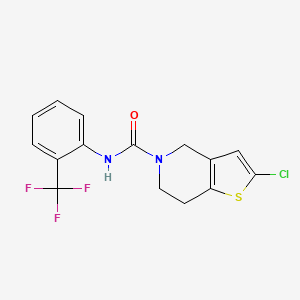 2-chloro-N-(2-(trifluoromethyl)phenyl)-6,7-dihydrothieno[3,2-c]pyridine-5(4H)-carboxamide