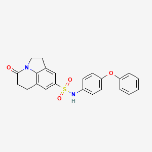 molecular formula C23H20N2O4S B2440362 4-oxo-N-(4-phenoxyphenyl)-2,4,5,6-tetrahydro-1H-pyrrolo[3,2,1-ij]quinoline-8-sulfonamide CAS No. 898435-98-8