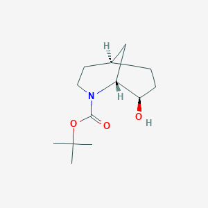 molecular formula C13H23NO3 B2440365 (1R,5S,8R)-8-Hydroxy-2-azabicyclo[3.3.1]nonane-2-carboxylic acid tert-butyl ester CAS No. 2055089-72-8