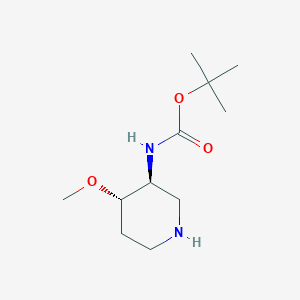 molecular formula C11H22N2O3 B2440368 tert-Butyl N-[trans-4-methoxypiperidin-3-yl]carbamate CAS No. 2306245-64-5