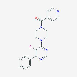 molecular formula C20H18FN5O B2440370 [4-(5-Fluoro-6-phenylpyrimidin-4-yl)piperazin-1-yl]-pyridin-4-ylmethanone CAS No. 2380078-84-0
