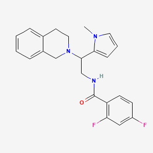 molecular formula C23H23F2N3O B2440371 N-(2-(3,4-dihydroisoquinolin-2(1H)-yl)-2-(1-methyl-1H-pyrrol-2-yl)ethyl)-2,4-difluorobenzamide CAS No. 1049362-13-1