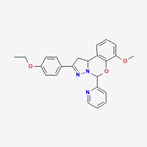 2-(4-ethoxyphenyl)-7-methoxy-5-(pyridin-2-yl)-5,10b-dihydro-1H-benzo[e]pyrazolo[1,5-c][1,3]oxazine