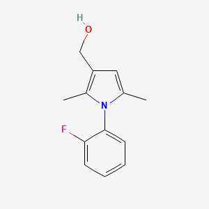 molecular formula C13H14FNO B2440377 [1-(2-fluorophenyl)-2,5-dimethyl-1H-pyrrol-3-yl]methanol CAS No. 676644-23-8