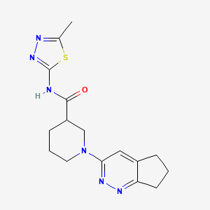 molecular formula C16H20N6OS B2440385 1-{5H,6H,7H-cyclopenta[c]pyridazin-3-yl}-N-(5-methyl-1,3,4-thiadiazol-2-yl)piperidine-3-carboxamide CAS No. 2097922-01-3