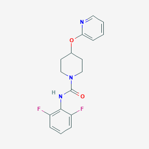 molecular formula C17H17F2N3O2 B2440387 N-(2,6-difluorophenyl)-4-(pyridin-2-yloxy)piperidine-1-carboxamide CAS No. 1448065-44-8