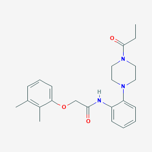 molecular formula C23H29N3O3 B244039 2-(2,3-dimethylphenoxy)-N-[2-(4-propanoylpiperazin-1-yl)phenyl]acetamide 