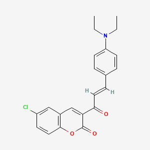 (E)-6-chloro-3-(3-(4-(diethylamino)phenyl)acryloyl)-2H-chromen-2-one