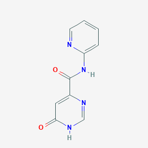 molecular formula C10H8N4O2 B2440396 6-羟基-N-(吡啶-2-基)嘧啶-4-羧酰胺 CAS No. 2034620-83-0