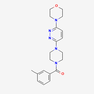 molecular formula C20H25N5O2 B2440397 (4-(6-Morpholinopyridazin-3-yl)piperazin-1-yl)(m-tolyl)methanone CAS No. 902568-27-8