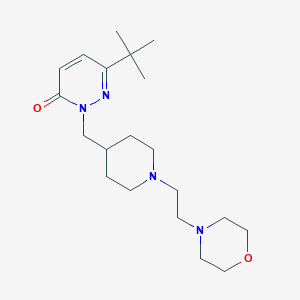 molecular formula C20H34N4O2 B2440405 6-Tert-butyl-2-({1-[2-(morpholin-4-yl)ethyl]piperidin-4-yl}methyl)-2,3-dihydropyridazin-3-one CAS No. 2097932-97-1