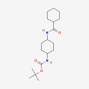 molecular formula C18H32N2O3 B2440408 tert-Butyl (1R*,4R*)-4-(cyclohexanecarbonylamino)cyclohexylcarbamate CAS No. 1286263-83-9