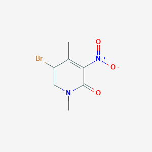 molecular formula C7H7BrN2O3 B2440410 5-溴-1,4-二甲基-3-硝基吡啶-2(1H)-酮 CAS No. 1446237-40-6