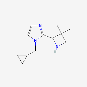 molecular formula C12H19N3 B2440411 1-(环丙基甲基)-2-(3,3-二甲基氮杂环丁烷-2-基)-1H-咪唑 CAS No. 2044713-60-0