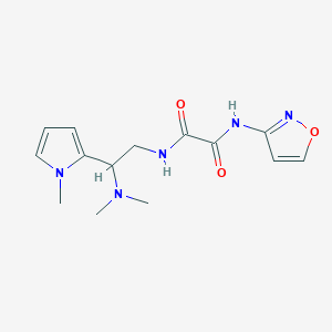 molecular formula C14H19N5O3 B2440412 N1-(2-(dimethylamino)-2-(1-methyl-1H-pyrrol-2-yl)ethyl)-N2-(isoxazol-3-yl)oxalamide CAS No. 1049378-07-5