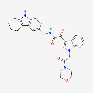 2-(1-(2-morpholino-2-oxoethyl)-1H-indol-3-yl)-2-oxo-N-((2,3,4,9-tetrahydro-1H-carbazol-6-yl)methyl)acetamide
