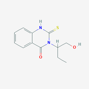 molecular formula C12H14N2O2S B2440425 3-(1-Hydroxybutan-2-yl)-2-sulfanyl-3,4-dihydroquinazolin-4-one CAS No. 179041-13-5