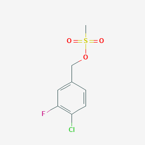 molecular formula C8H8ClFO3S B2440437 (4-氯-3-氟苯基)甲基甲磺酸酯 CAS No. 721968-75-8