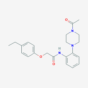 molecular formula C22H27N3O3 B244044 N-[2-(4-acetylpiperazin-1-yl)phenyl]-2-(4-ethylphenoxy)acetamide 