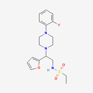 N-(2-(4-(2-fluorophenyl)piperazin-1-yl)-2-(furan-2-yl)ethyl)ethanesulfonamide