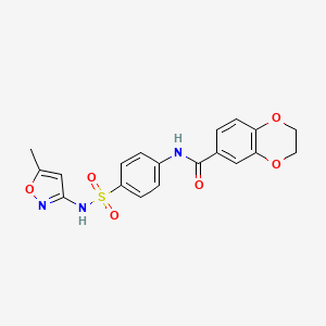 N-(4-(N-(5-methylisoxazol-3-yl)sulfamoyl)phenyl)-2,3-dihydrobenzo[b][1,4]dioxine-6-carboxamide