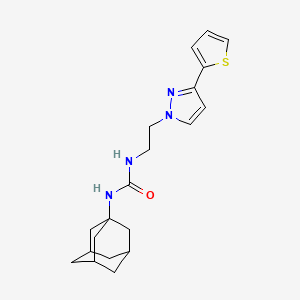 molecular formula C20H26N4OS B2440459 1-(adamantan-1-yl)-3-{2-[3-(thiophen-2-yl)-1H-pyrazol-1-yl]ethyl}urea CAS No. 1797261-07-4