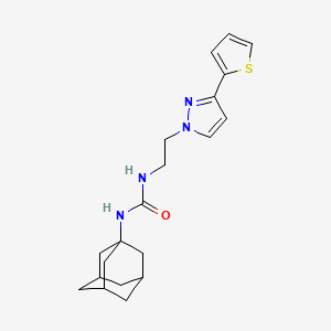 molecular formula C20H26N4OS B2440459 1-(adamantan-1-yl)-3-{2-[3-(thiophène-2-yl)-1H-pyrazol-1-yl]éthyl}urée CAS No. 1797261-07-4