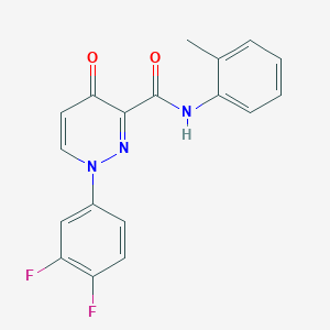 molecular formula C18H13F2N3O2 B2440460 1-(3,4-difluorophenyl)-N-(2-methylphenyl)-4-oxo-1,4-dihydro-3-pyridazinecarboxamide CAS No. 478063-37-5