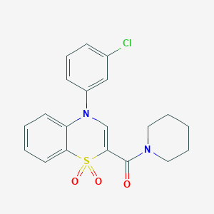 4-(3-chlorophenyl)-2-(piperidin-1-ylcarbonyl)-4H-1,4-benzothiazine 1,1-dioxide