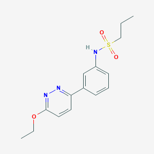 molecular formula C15H19N3O3S B2440478 N-[3-(6-ethoxypyridazin-3-yl)phenyl]propane-1-sulfonamide CAS No. 895805-31-9