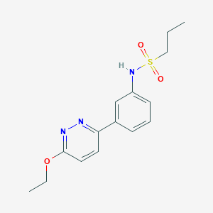 molecular formula C15H19N3O3S B2440478 N-[3-(6-乙氧基哒嗪-3-基)苯基]丙烷-1-磺酰胺 CAS No. 895805-31-9