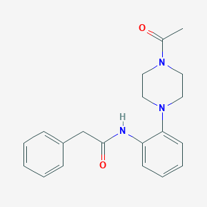 molecular formula C20H23N3O2 B244048 N-[2-(4-acetylpiperazin-1-yl)phenyl]-2-phenylacetamide 