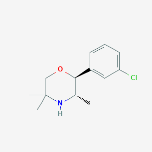 molecular formula C13H18ClNO B2440484 (2S,3S)-2-(3-氯苯基)-3,5,5-三甲基吗啉 CAS No. 1268723-29-0