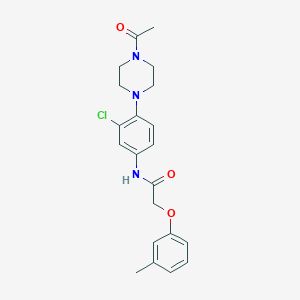 molecular formula C21H24ClN3O3 B244049 N-[4-(4-acetylpiperazin-1-yl)-3-chlorophenyl]-2-(3-methylphenoxy)acetamide 