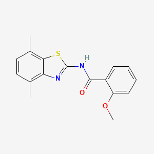 molecular formula C17H16N2O2S B2440494 N-(4,7-dimethyl-1,3-benzothiazol-2-yl)-2-methoxybenzamide CAS No. 897759-60-3