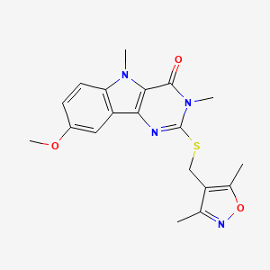 molecular formula C19H20N4O3S B2440495 N-{2-[cyclohexyl(methyl)amino]ethyl}-5-[5-(4-methoxyphenyl)-1,2,4-oxadiazol-3-yl]thiophene-2-carboxamide CAS No. 1112375-18-4