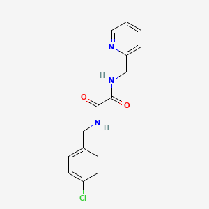 molecular formula C15H14ClN3O2 B2440496 N-[(4-chlorophenyl)methyl]-N'-(pyridin-2-ylmethyl)oxamide CAS No. 352013-01-5