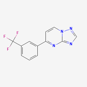 molecular formula C12H7F3N4 B2440499 5-[3-(Trifluoromethyl)phenyl][1,2,4]triazolo[1,5-a]pyrimidine CAS No. 75175-86-9