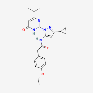 N-(3-cyclopropyl-1-(4-isopropyl-6-oxo-1,6-dihydropyrimidin-2-yl)-1H-pyrazol-5-yl)-2-(4-ethoxyphenyl)acetamide
