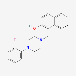 molecular formula C21H21FN2O B2440504 1-{[4-(2-Fluorophenyl)piperazin-1-yl]methyl}naphthalen-2-ol CAS No. 315684-29-8