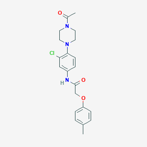 molecular formula C21H24ClN3O3 B244051 N-[4-(4-acetylpiperazin-1-yl)-3-chlorophenyl]-2-(4-methylphenoxy)acetamide 