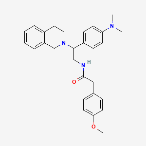 molecular formula C28H33N3O2 B2440510 N-(2-(3,4-二氢异喹啉-2(1H)-基)-2-(4-(二甲氨基)苯基)乙基)-2-(4-甲氧基苯基)乙酰胺 CAS No. 946365-58-8