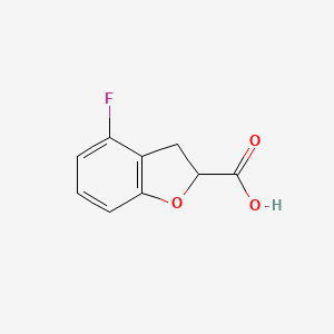 molecular formula C9H7FO3 B2440515 4-氟-2,3-二氢苯并呋喃-2-羧酸 CAS No. 1529202-29-6