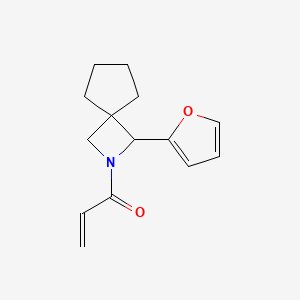 molecular formula C14H17NO2 B2440519 1-[3-(Furan-2-yl)-2-azaspiro[3.4]octan-2-yl]prop-2-en-1-one CAS No. 2196443-75-9